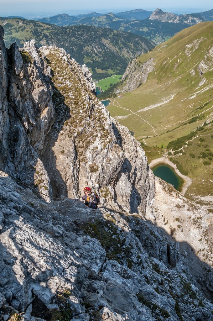 Elke im Lachenspitze-Klettersteig 3